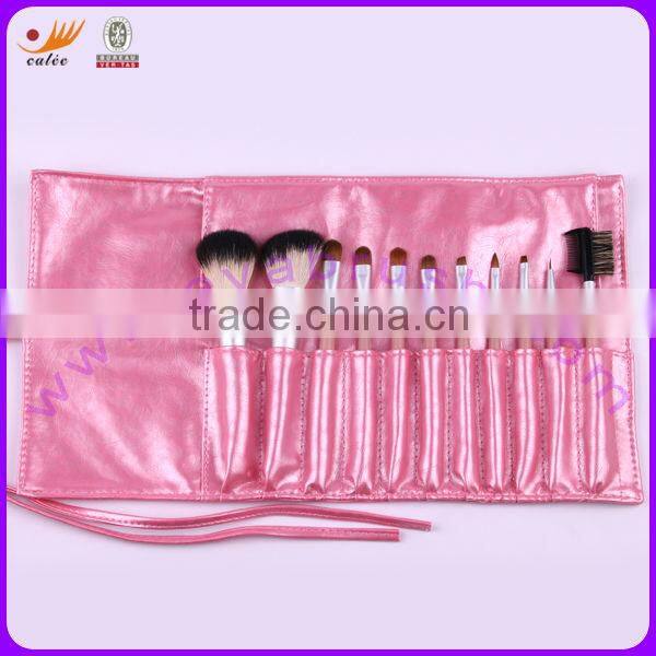 Free Sample 11 pcs Cosmetic Brushes with Animal and Nylon Hair