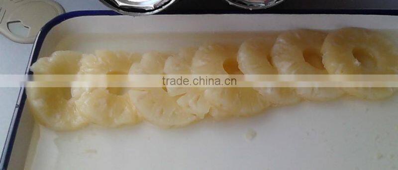 Standard grade canned pineapple slices in ligh syrup from Thailand