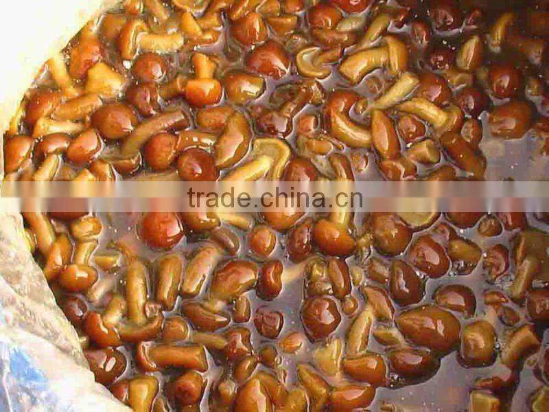 salted nameko mushroom in brine