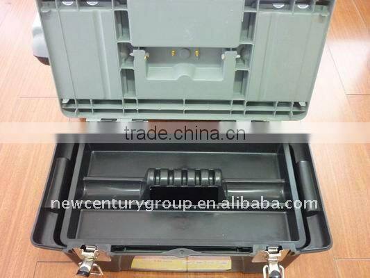 3pcs double deck plastic tool box