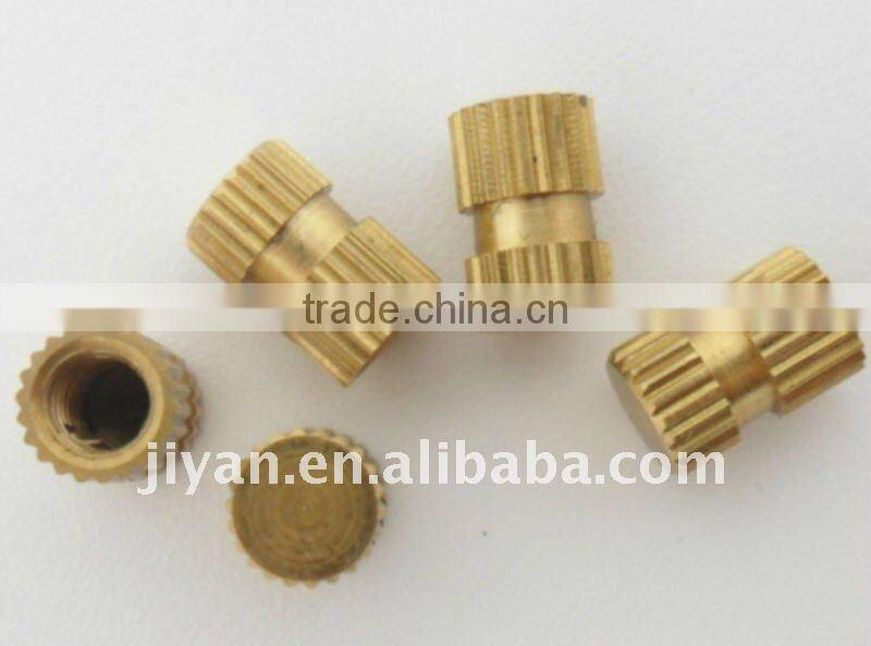 Factory wholesale m3/m4/m5 brass inside/outside knurled nut part