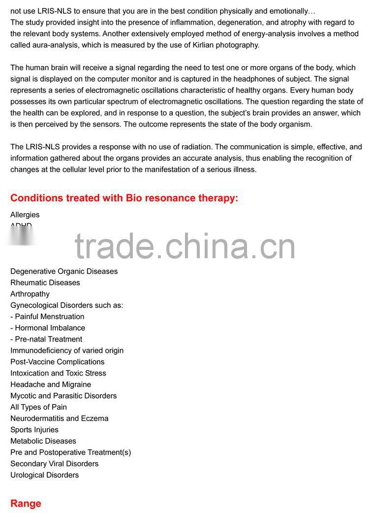 8D LRIS NLS Intelligent healthy diagnostic system 8D LRIS-NLS composition analyze equipment