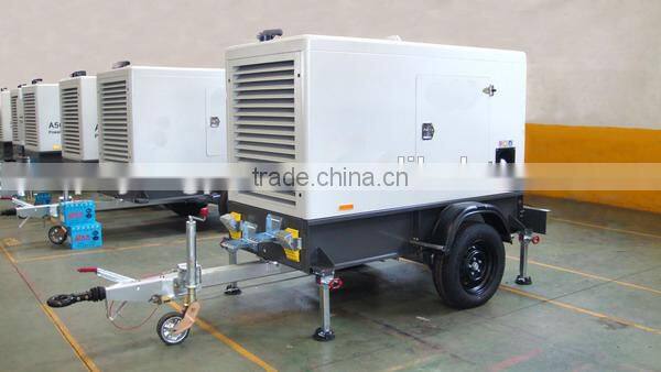 Korea genset 80kva doosan diesel generato trailer/silent