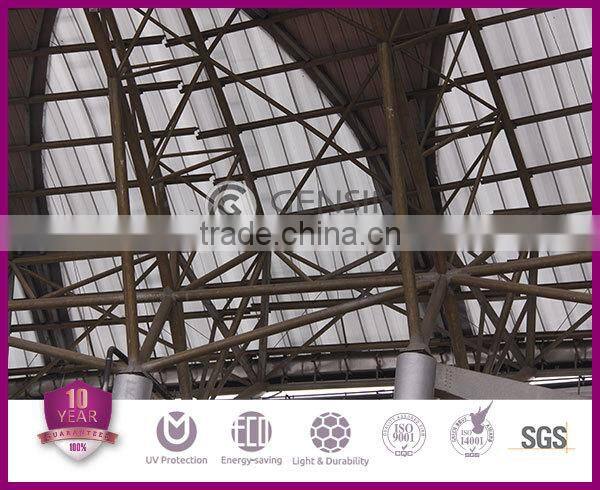 Haining 10-year quality guarantee 40mm 8-wall diamond structure polycarbonate sheets 2100*5800mm