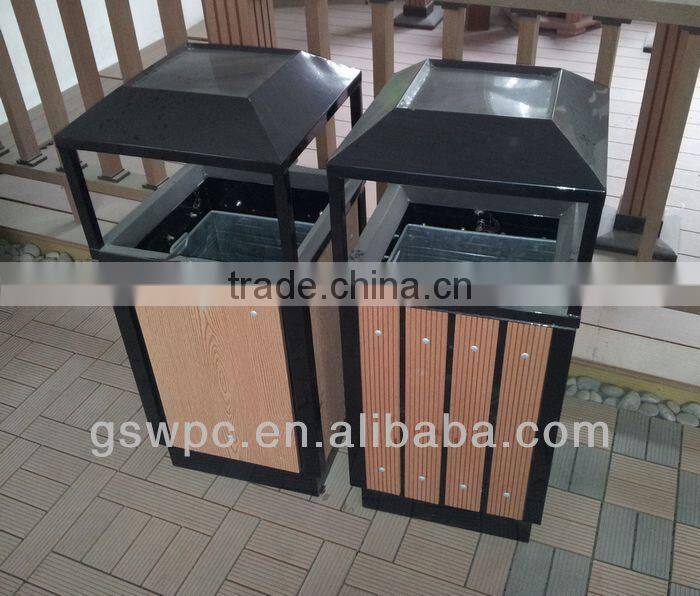 HOT SELLING .Outdoor decorative wpc trashcan