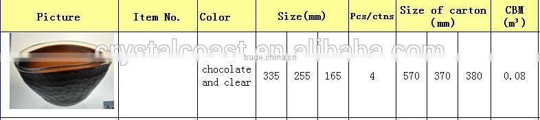 high quality crystal bohemia crystal bowl,clear glass pedestal bowl