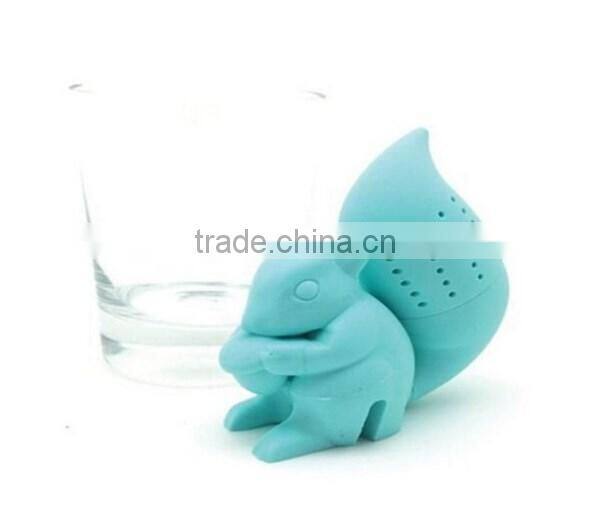 OEM&ODM Factory Squirrel Shape Silicone Tea Infuser,Silicone Tea Strainer,Silicone Tea Holder