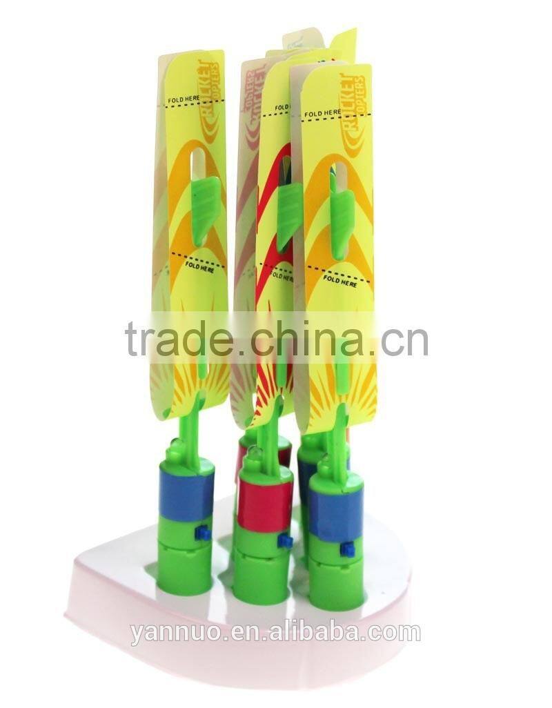 LED Rocket Launcher Copters, bamboo dragonfly toys charm