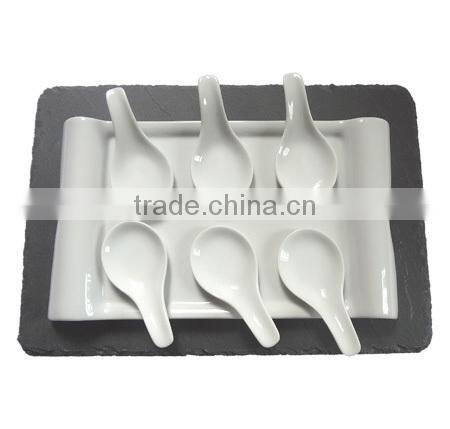 black slate candle holder for 2pcs candles