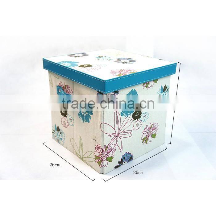 2 Piece Foldable Fabric Storage Cubes With Lid