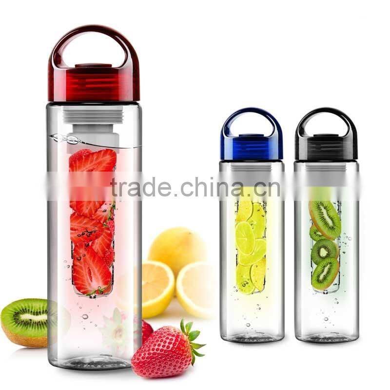 2015 new products of 680ml BPA free tritan infuser drink bottle/fruit infuser drink bottle/ tritan fruit infuser water bottle