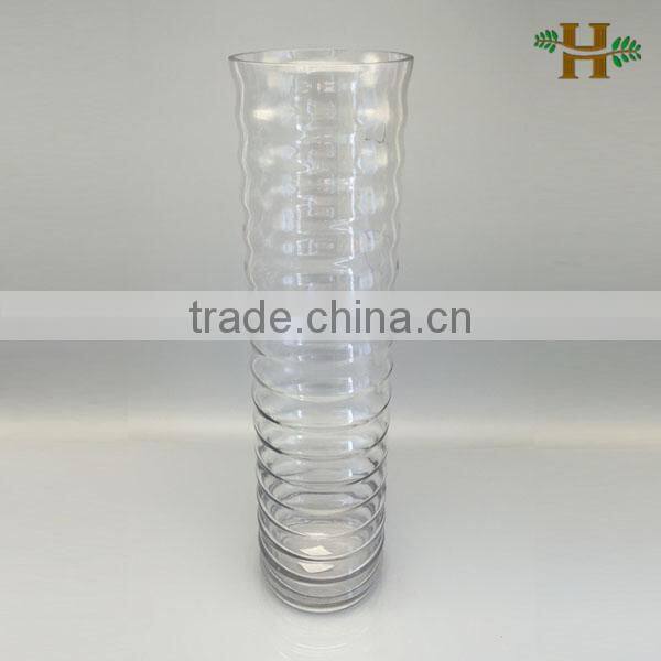 Mouthblown 50cm Tall Clear Flower Vase Wholesale Cheap