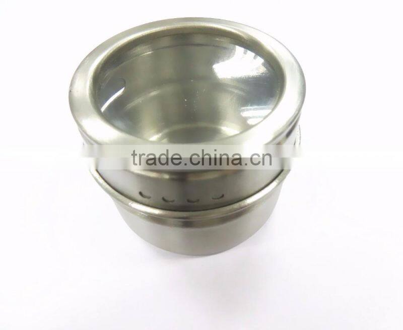2016 Kitchen Stainless Steel Magnetic Condiment Tins Set