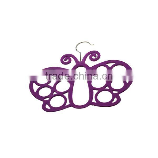 Non-slip purple velvet scarf hanger