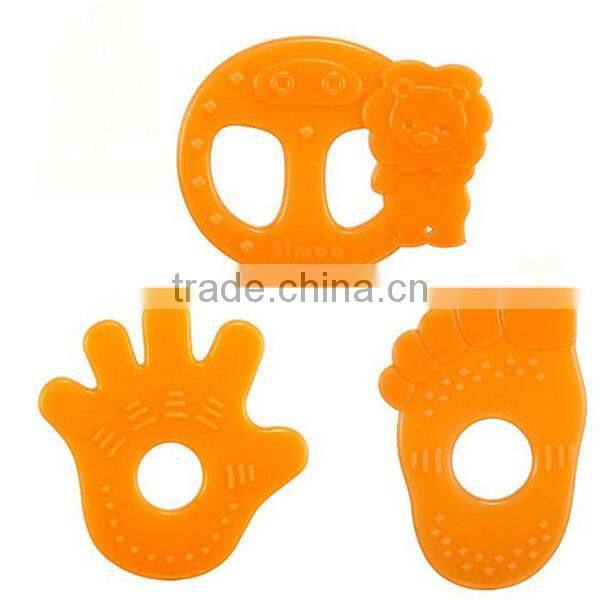 Customer Design Silicone Baby Nipple Teether / Fruit Shaped Silicone Baby Teether