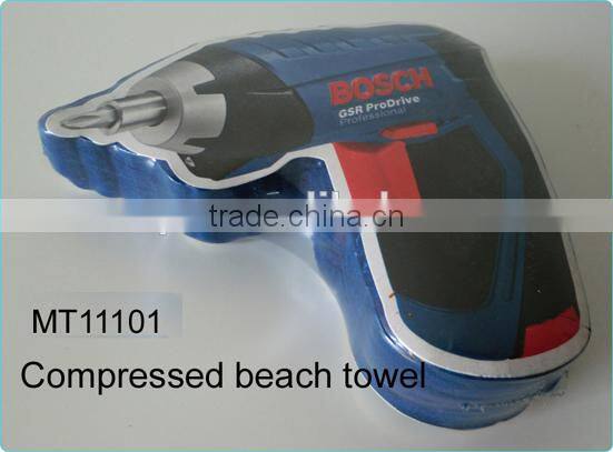 Cheap 100% compressed cotton face towels for customized gift