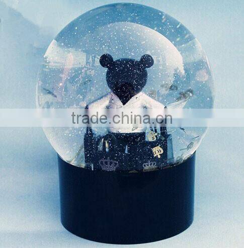 Classical bear bag antique Italy snow globe snow crystal ball