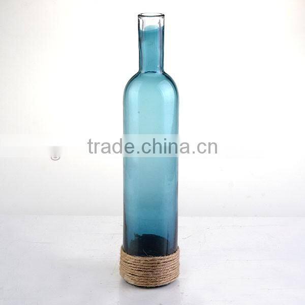 Spray blue cylinder bottle & candy color vases