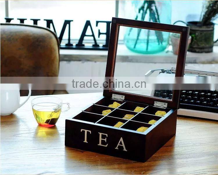 gird wooden tea gift box&wooden coffee storage box
