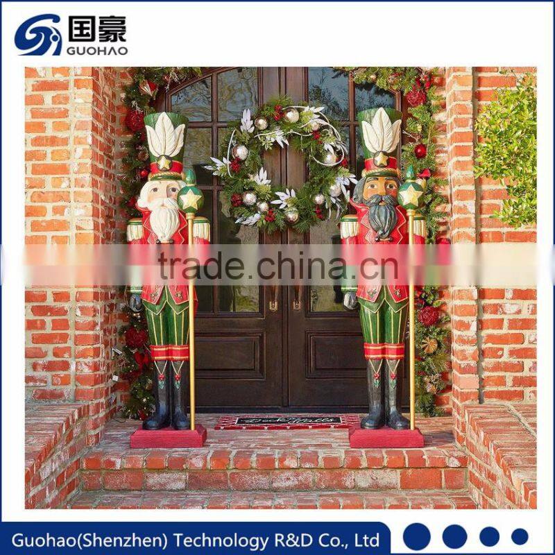 Custom life size fiberglass christmas nutcracker sculpture