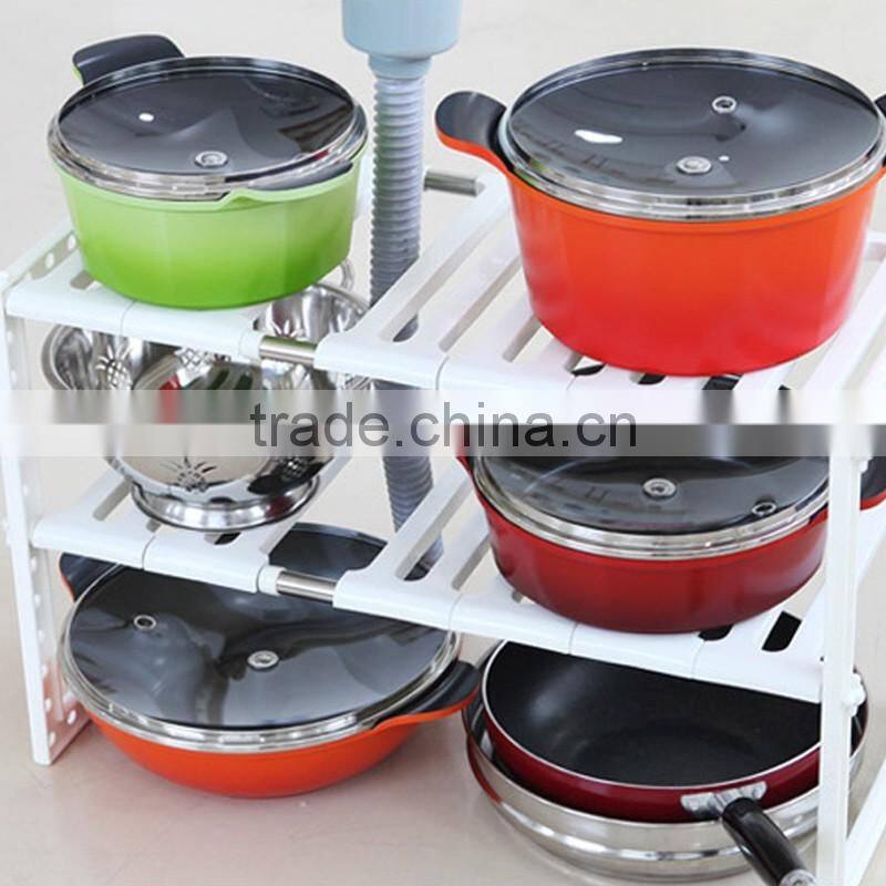 2 Tiers extendable Kitchen undersink rack