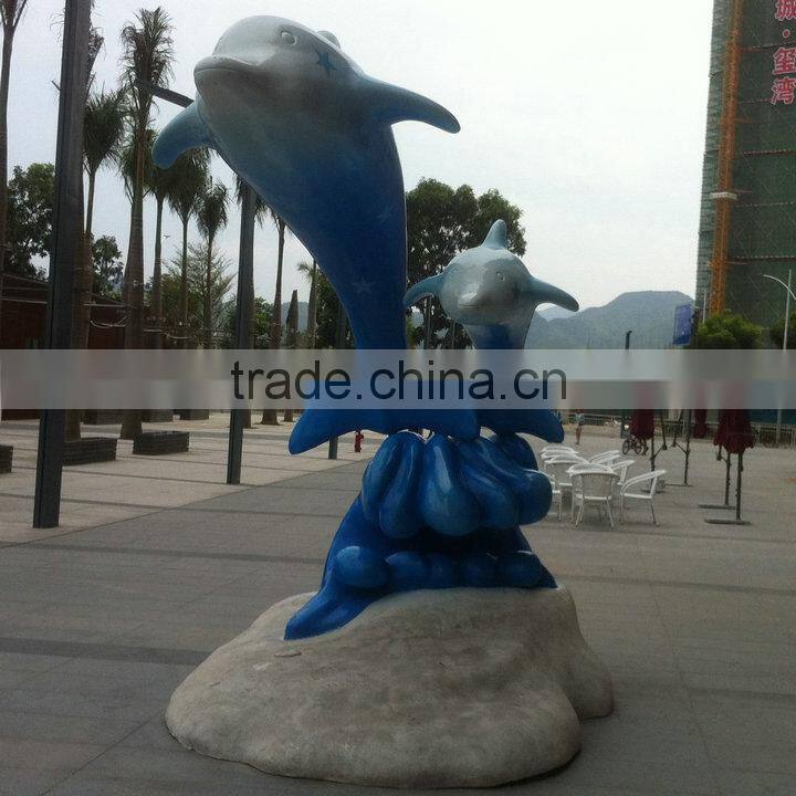 Fiberglass dolphin statue sculpture figure