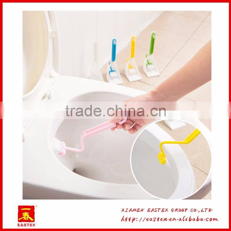 V shape toliet and edges cleaning brush with holder