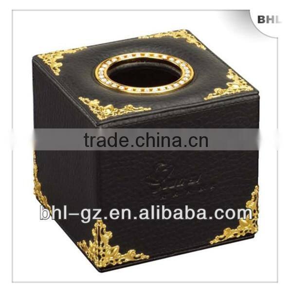 Ancient Western style christmas gift set -PU leather rectangular tissue box M-2A-2(PW-56),