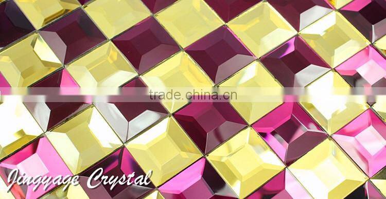 Diamond 5 surface mix color glass mosaic tile 30*30mm crystal mosaic