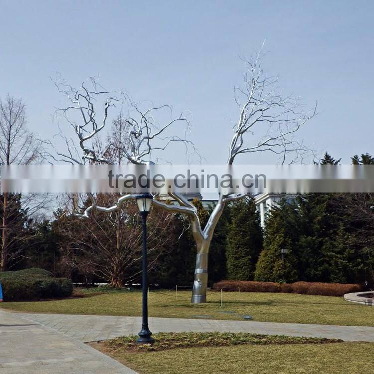 outdoor garden decoration stainless steel metal tree sculpture for city