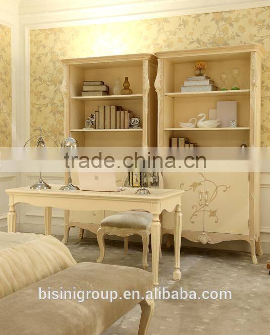 French style classic design kids princess wooden carved bed design in ivory color - BF07-70354