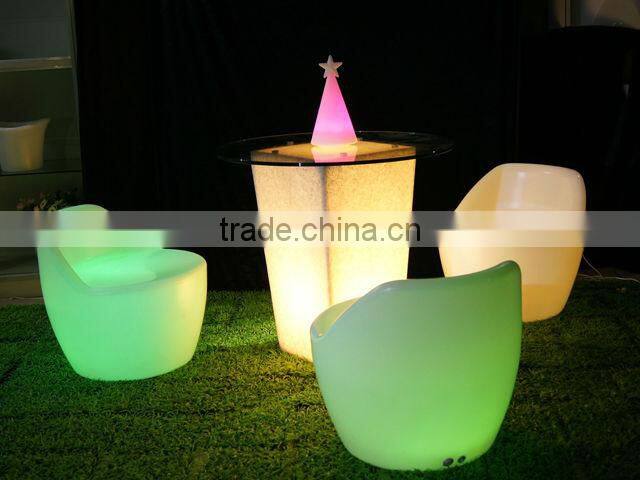 LED loveseats furnishing/nightclub seating / plastic lighted sofa YM-LSF7196711