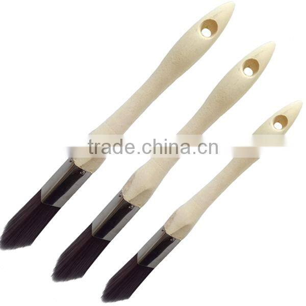 Stainless Steel Tapered Filament Brush Paint Wooden Handle Triangle Paint Brush