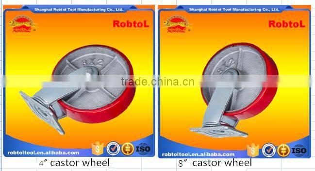 50mm Castor Wheel Caster Fixed Swivel Brake Rubber Nylon Pu TPR PP