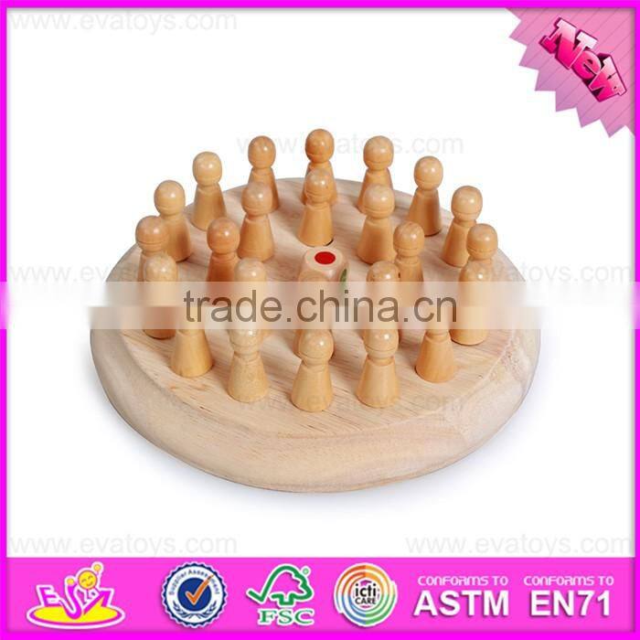 2017 New design children educational wooden chess checkers set W11A051