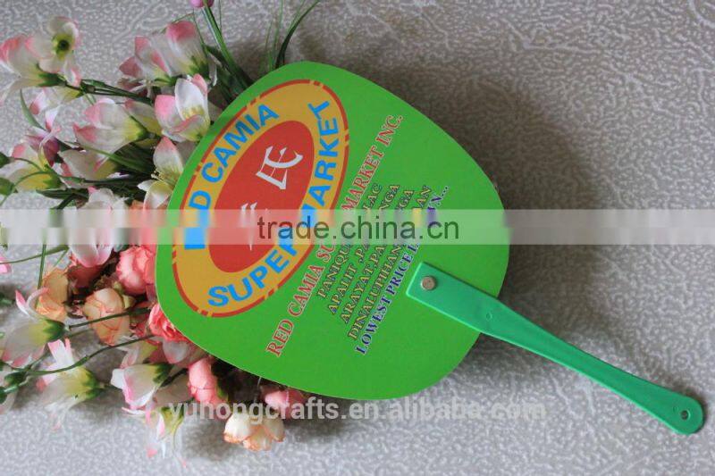 Customized logo printing pp gift fan