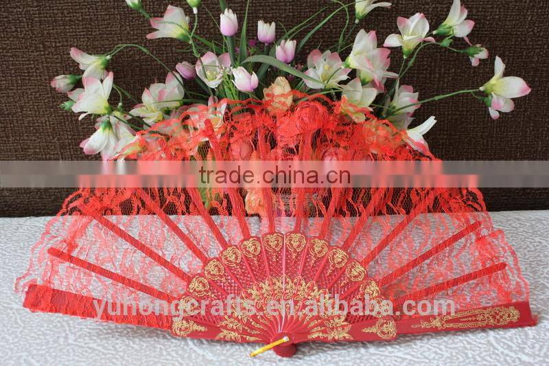 Handmade plastic wedding hand fan