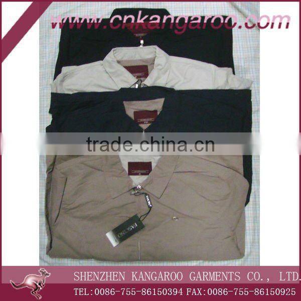 Men's 70% cotton 30% Nylon Jacket / color:black