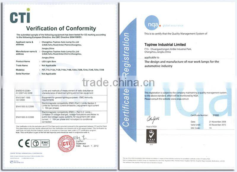 18" Off Road LED Light Bar with Integrated Amber LED Strobe Light Head