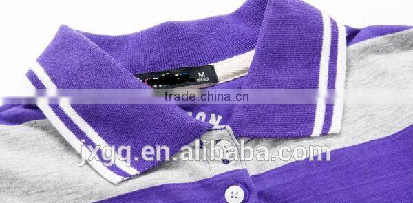 2014 new design hot sale cheap uniform with striped dry fit polo shirts wholesale