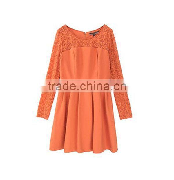 New fashion ladies casual latest neck design of dress