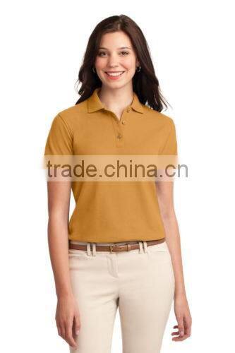 2016 Latest High Quality Solid Slim multiple colour Woman's polo t-Shirt