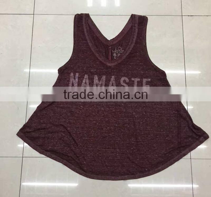 Clearance sale women cotton fitness workout tank top