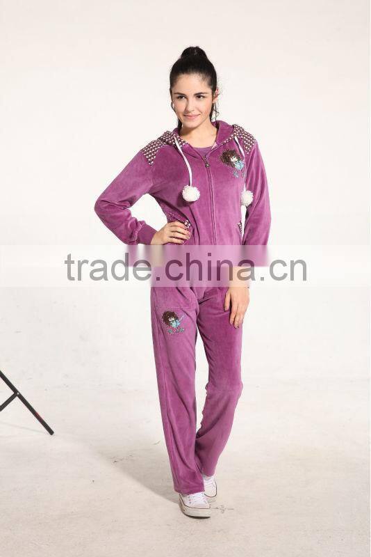 2016 hot sale winter guitar printing sports winter women tracksuit