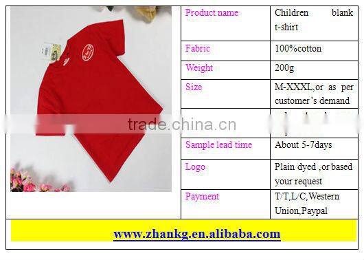 top quality Tshirt & Custom Summer Boy's And Girl's T shirt& Wholesale Kids Short Sleeve Blank Custom T shirt