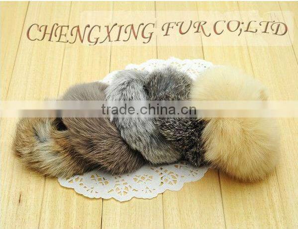 CX-E-02 Genuine Rabbit Fur Elastic Girls Hair Band