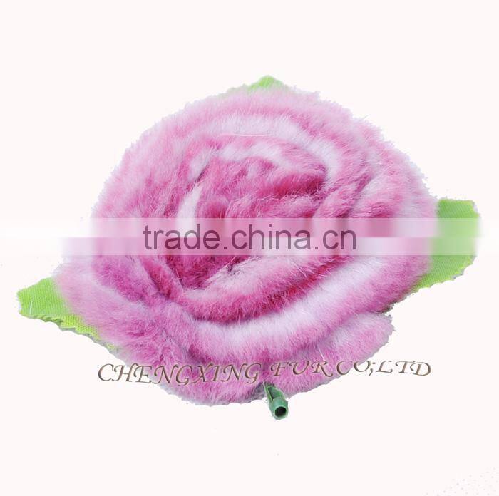 CX-A-33A Wholesale Genuine Rex Rabbit Fur Fashion Brooch
