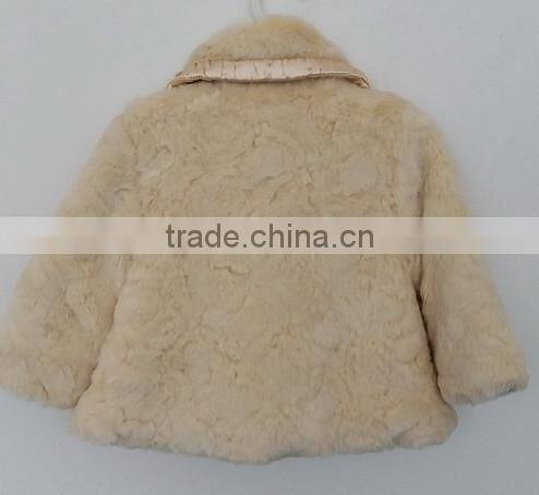 cute baby girl faux fur over coat for winter
