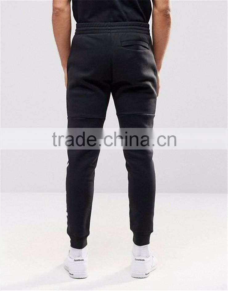 Custom Logo Side Print Men Cotton Thick Causal Sport Gym Joggers With Pocket Side Drawstring Pants