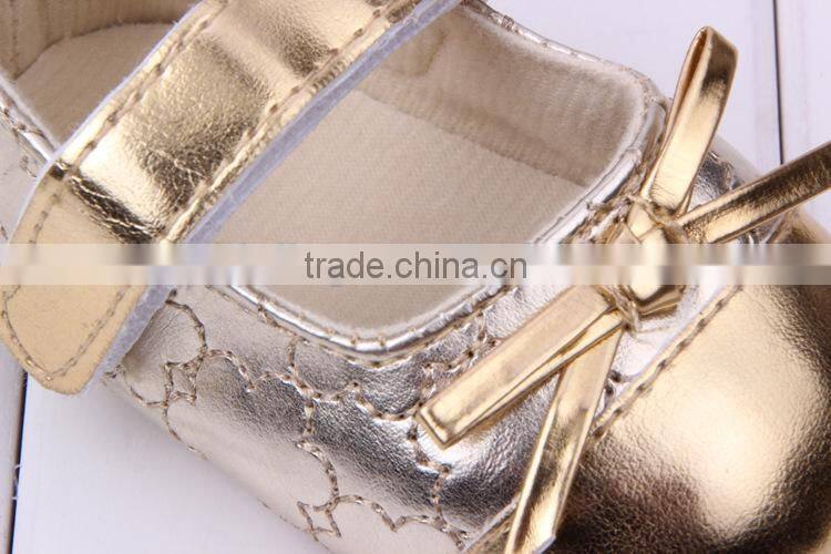 baby sliver PU leather shoes 2014 New Arrival baby shoe kids shoes wholesale